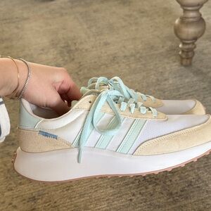 adidas Women's Mint and Beige Sneakers